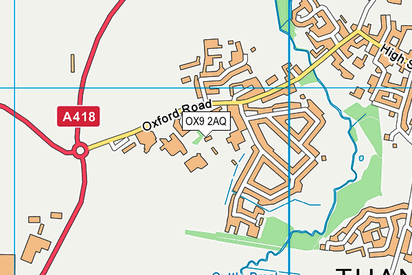 OX9 2AQ map - OS VectorMap District (Ordnance Survey) OX9 2AQ map - OS VectorMap District (Ordnance Survey)