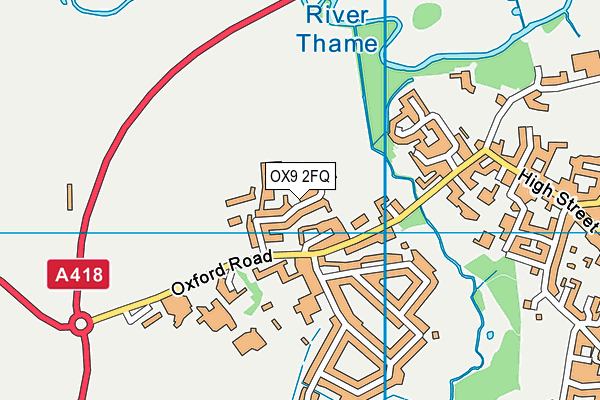 OX9 2FQ map - OS VectorMap District (Ordnance Survey) OX9 2FQ map - OS VectorMap District (Ordnance Survey)