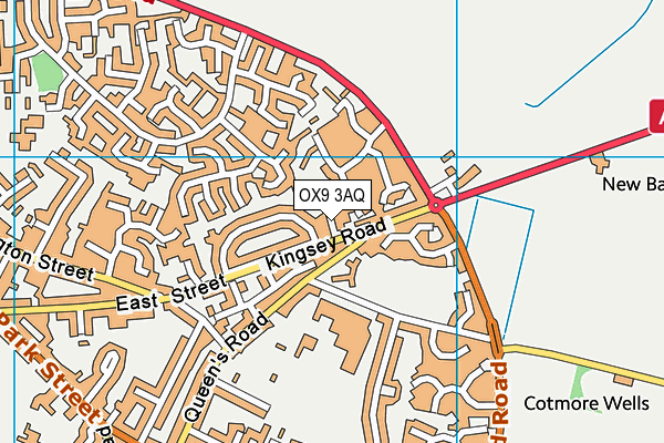 OX9 3AQ map - OS VectorMap District (Ordnance Survey) OX9 3AQ map - OS VectorMap District (Ordnance Survey)