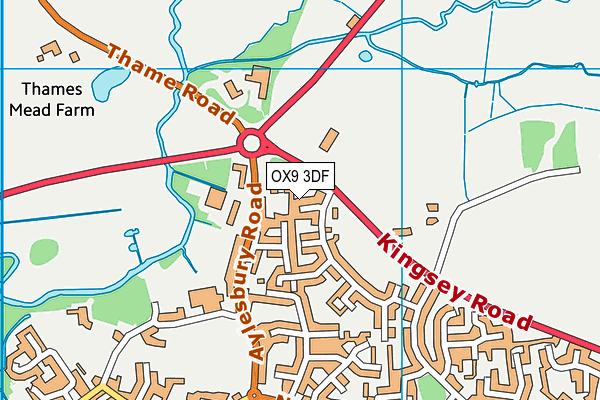 OX9 3DF map - OS VectorMap District (Ordnance Survey) OX9 3DF map - OS VectorMap District (Ordnance Survey)