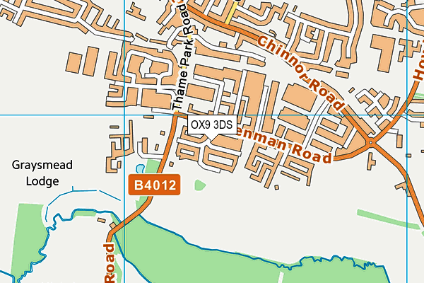 OX9 3DS map - OS VectorMap District (Ordnance Survey) OX9 3DS map - OS VectorMap District (Ordnance Survey)