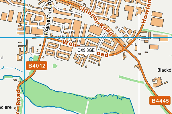 OX9 3GE map - OS VectorMap District (Ordnance Survey) OX9 3GE map - OS VectorMap District (Ordnance Survey)
