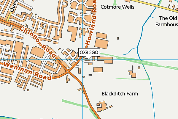 OX9 3GQ map - OS VectorMap District (Ordnance Survey) OX9 3GQ map - OS VectorMap District (Ordnance Survey)