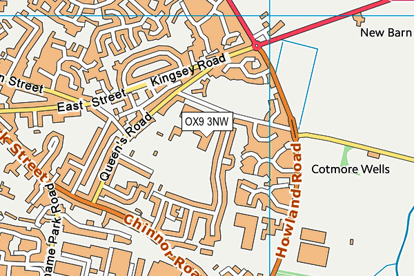 OX9 3NW map - OS VectorMap District (Ordnance Survey)