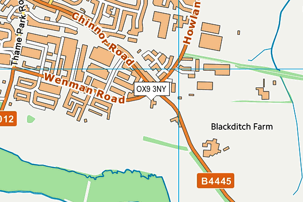 OX9 3NY map - OS VectorMap District (Ordnance Survey) OX9 3NY map - OS VectorMap District (Ordnance Survey)