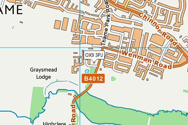 OX9 3PJ map - OS VectorMap District (Ordnance Survey) OX9 3PJ map - OS VectorMap District (Ordnance Survey)