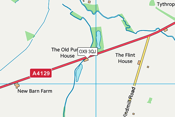 OX9 3QJ map - OS VectorMap District (Ordnance Survey) OX9 3QJ map - OS VectorMap District (Ordnance Survey)