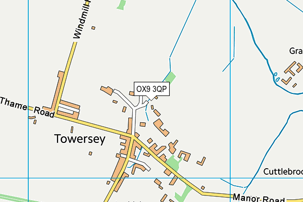 OX9 3QP map - OS VectorMap District (Ordnance Survey) OX9 3QP map - OS VectorMap District (Ordnance Survey)