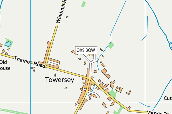 OX9 3QW map - OS VectorMap District (Ordnance Survey) OX9 3QW map - OS VectorMap District (Ordnance Survey)