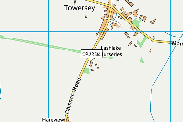 OX9 3QZ map - OS VectorMap District (Ordnance Survey) OX9 3QZ map - OS VectorMap District (Ordnance Survey)