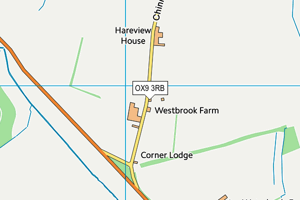 OX9 3RB map - OS VectorMap District (Ordnance Survey) OX9 3RB map - OS VectorMap District (Ordnance Survey)