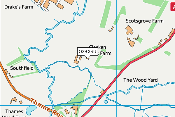 OX9 3RU map - OS VectorMap District (Ordnance Survey) OX9 3RU map - OS VectorMap District (Ordnance Survey)