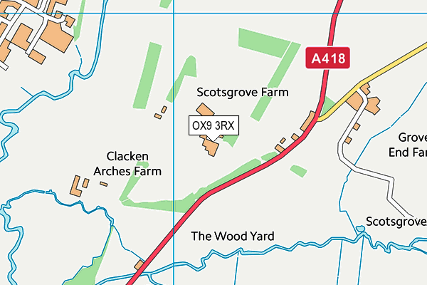 OX9 3RX map - OS VectorMap District (Ordnance Survey) OX9 3RX map - OS VectorMap District (Ordnance Survey)