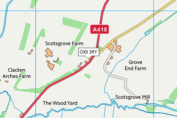 OX9 3RY map - OS VectorMap District (Ordnance Survey) OX9 3RY map - OS VectorMap District (Ordnance Survey)