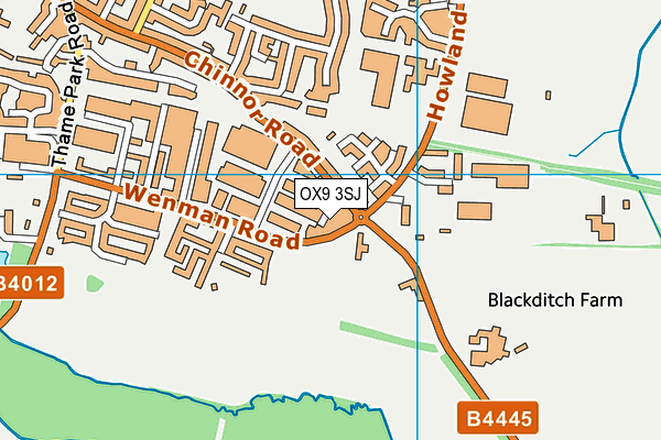 OX9 3SJ map - OS VectorMap District (Ordnance Survey) OX9 3SJ map - OS VectorMap District (Ordnance Survey)