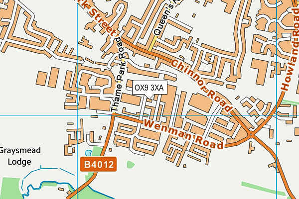 OX9 3XA map - OS VectorMap District (Ordnance Survey) OX9 3XA map - OS VectorMap District (Ordnance Survey)