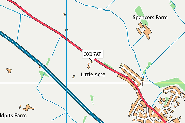 OX9 7AT map - OS VectorMap District (Ordnance Survey) OX9 7AT map - OS VectorMap District (Ordnance Survey)
