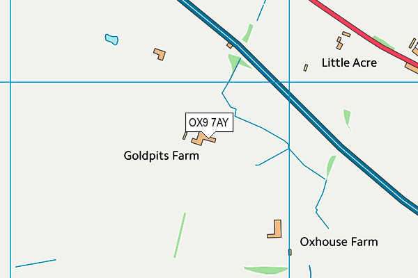 OX9 7AY map - OS VectorMap District (Ordnance Survey) OX9 7AY map - OS VectorMap District (Ordnance Survey)