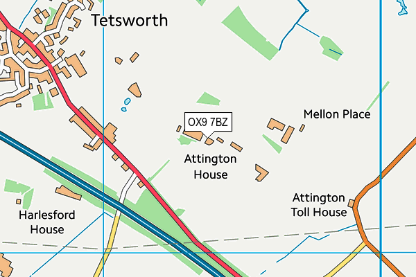 OX9 7BZ map - OS VectorMap District (Ordnance Survey) OX9 7BZ map - OS VectorMap District (Ordnance Survey)