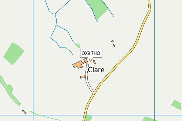 OX9 7HQ map - OS VectorMap District (Ordnance Survey) OX9 7HQ map - OS VectorMap District (Ordnance Survey)