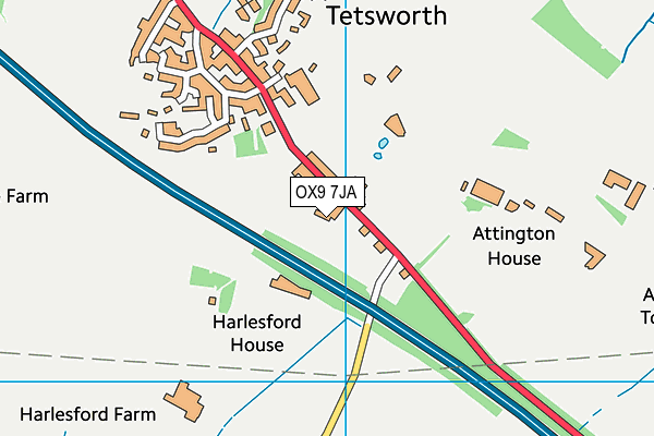 OX9 7JA map - OS VectorMap District (Ordnance Survey) OX9 7JA map - OS VectorMap District (Ordnance Survey)