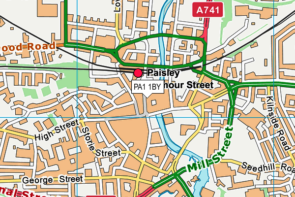 PA1 1BY map - OS VectorMap District (Ordnance Survey) PA1 1BY map - OS VectorMap District (Ordnance Survey)