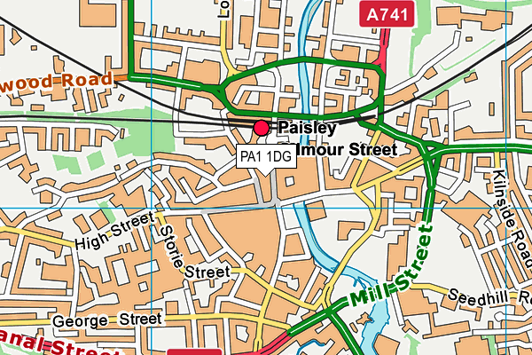 PA1 1DG map - OS VectorMap District (Ordnance Survey) PA1 1DG map - OS VectorMap District (Ordnance Survey)