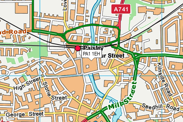 PA1 1EH map - OS VectorMap District (Ordnance Survey) PA1 1EH map - OS VectorMap District (Ordnance Survey)