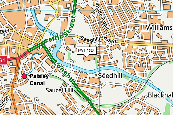 PA1 1GZ map - OS VectorMap District (Ordnance Survey) PA1 1GZ map - OS VectorMap District (Ordnance Survey)