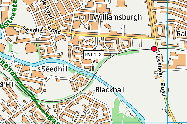 PA1 1LX map - OS VectorMap District (Ordnance Survey)