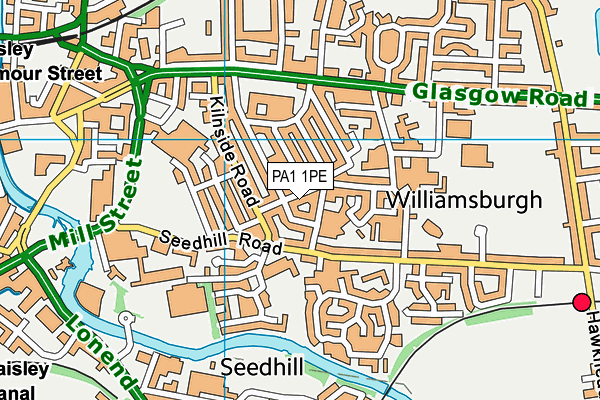 PA1 1PE map - OS VectorMap District (Ordnance Survey) PA1 1PE map - OS VectorMap District (Ordnance Survey)