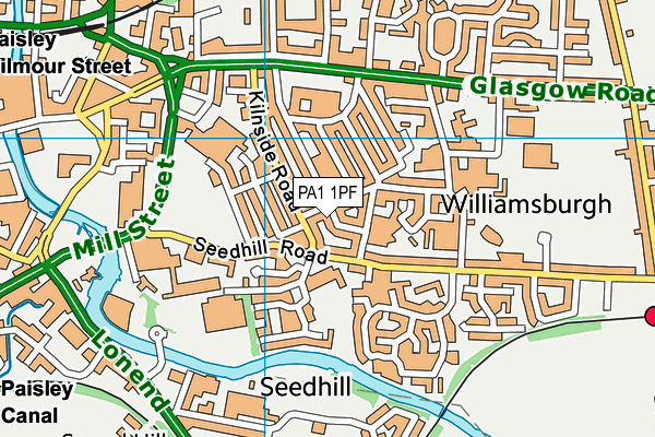 PA1 1PF map - OS VectorMap District (Ordnance Survey) PA1 1PF map - OS VectorMap District (Ordnance Survey)