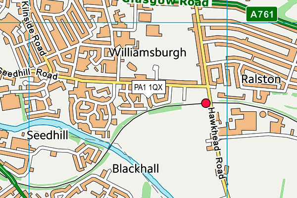 PA1 1QX map - OS VectorMap District (Ordnance Survey) PA1 1QX map - OS VectorMap District (Ordnance Survey)
