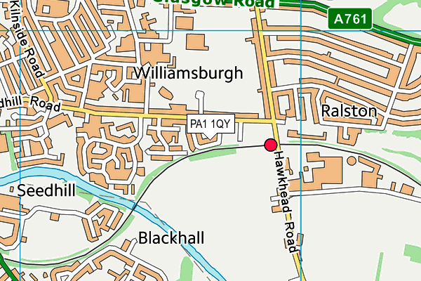 PA1 1QY map - OS VectorMap District (Ordnance Survey) PA1 1QY map - OS VectorMap District (Ordnance Survey)
