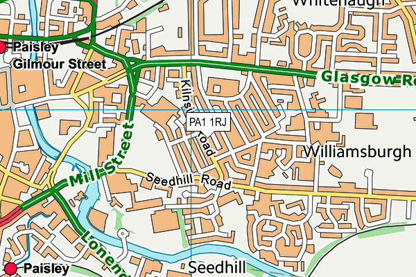 PA1 1RJ map - OS VectorMap District (Ordnance Survey)