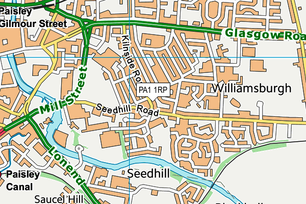 PA1 1RP map - OS VectorMap District (Ordnance Survey)