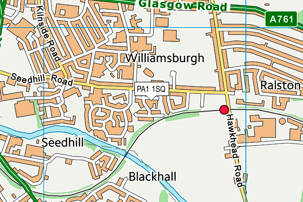 PA1 1SQ map - OS VectorMap District (Ordnance Survey) PA1 1SQ map - OS VectorMap District (Ordnance Survey)