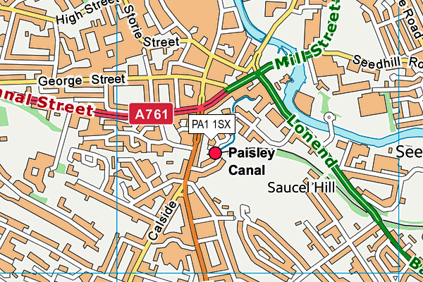 PA1 1SX map - OS VectorMap District (Ordnance Survey)