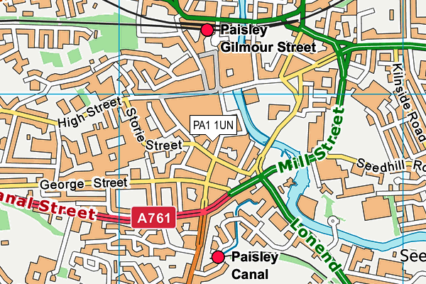 PA1 1UN map - OS VectorMap District (Ordnance Survey) PA1 1UN map - OS VectorMap District (Ordnance Survey)