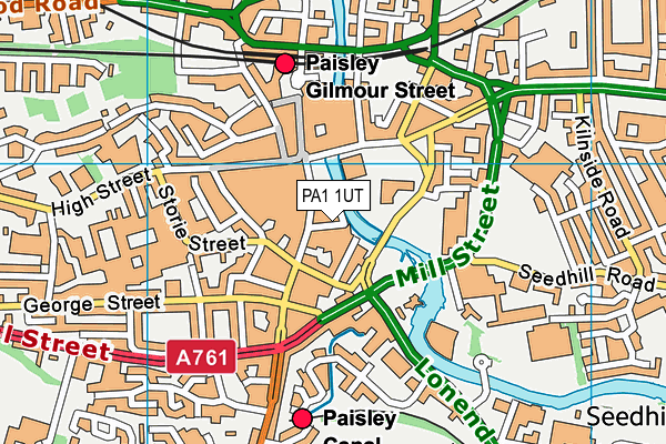 PA1 1UT map - OS VectorMap District (Ordnance Survey) PA1 1UT map - OS VectorMap District (Ordnance Survey)