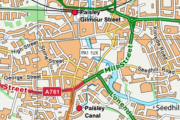 PA1 1UX map - OS VectorMap District (Ordnance Survey) PA1 1UX map - OS VectorMap District (Ordnance Survey)