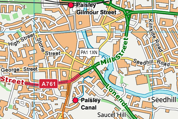PA1 1XN map - OS VectorMap District (Ordnance Survey) PA1 1XN map - OS VectorMap District (Ordnance Survey)