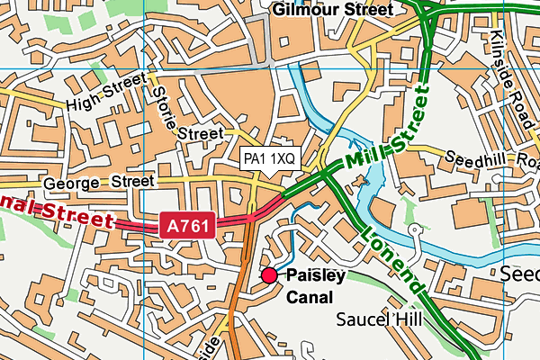 PA1 1XQ map - OS VectorMap District (Ordnance Survey) PA1 1XQ map - OS VectorMap District (Ordnance Survey)