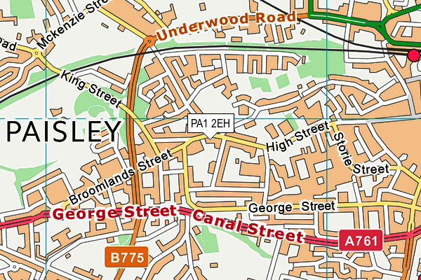 PA1 2EH map - OS VectorMap District (Ordnance Survey) PA1 2EH map - OS VectorMap District (Ordnance Survey)
