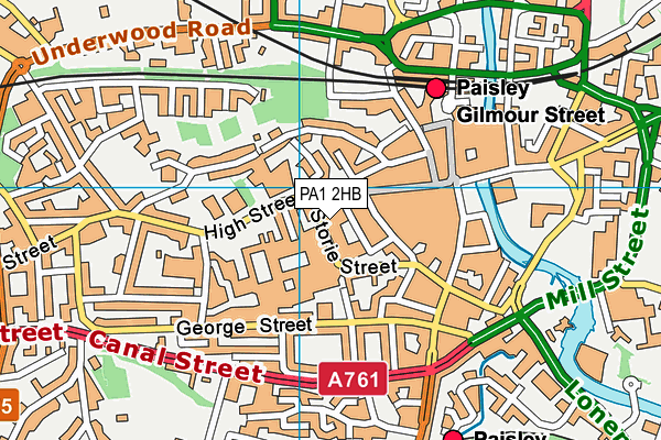 PA1 2HB map - OS VectorMap District (Ordnance Survey) PA1 2HB map - OS VectorMap District (Ordnance Survey)