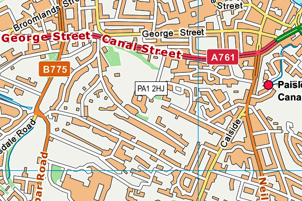 PA1 2HJ map - OS VectorMap District (Ordnance Survey) PA1 2HJ map - OS VectorMap District (Ordnance Survey)