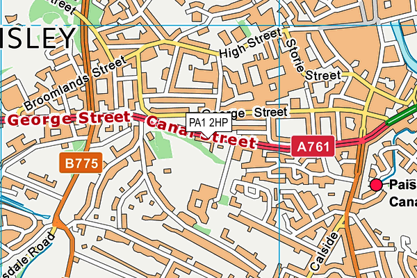 PA1 2HP map - OS VectorMap District (Ordnance Survey) PA1 2HP map - OS VectorMap District (Ordnance Survey)