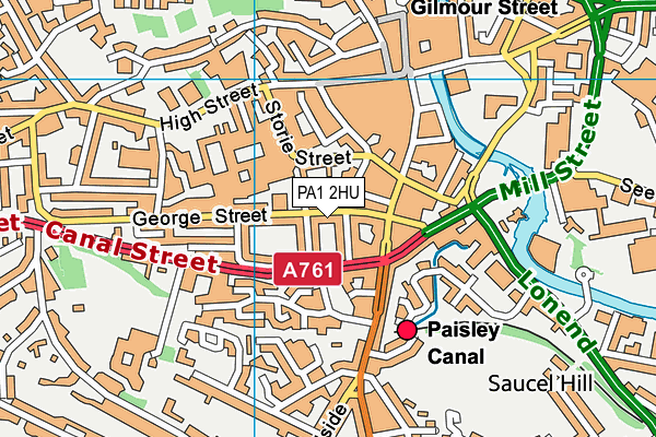 PA1 2HU map - OS VectorMap District (Ordnance Survey) PA1 2HU map - OS VectorMap District (Ordnance Survey)