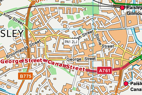 PA1 2LJ map - OS VectorMap District (Ordnance Survey) PA1 2LJ map - OS VectorMap District (Ordnance Survey)
