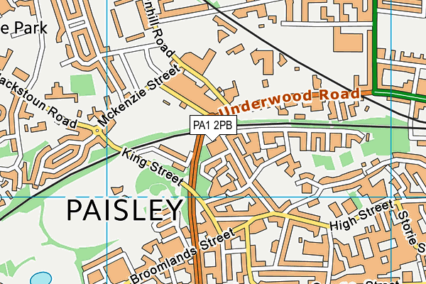 PA1 2PB map - OS VectorMap District (Ordnance Survey) PA1 2PB map - OS VectorMap District (Ordnance Survey)